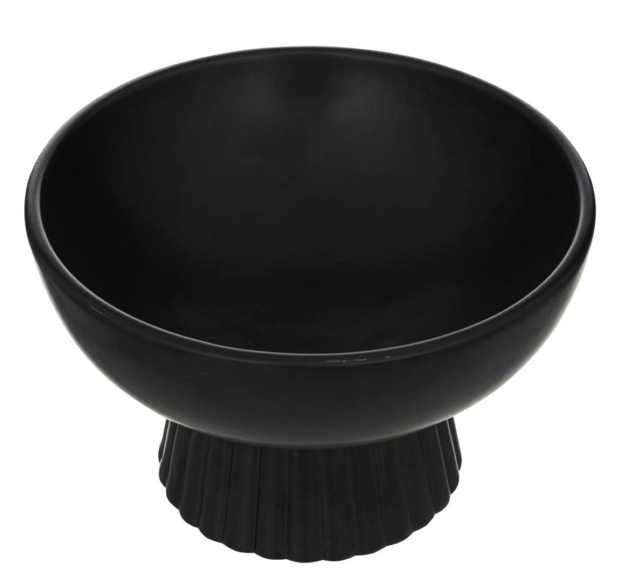 BLACK DECOR BOWL 18X24X24CM