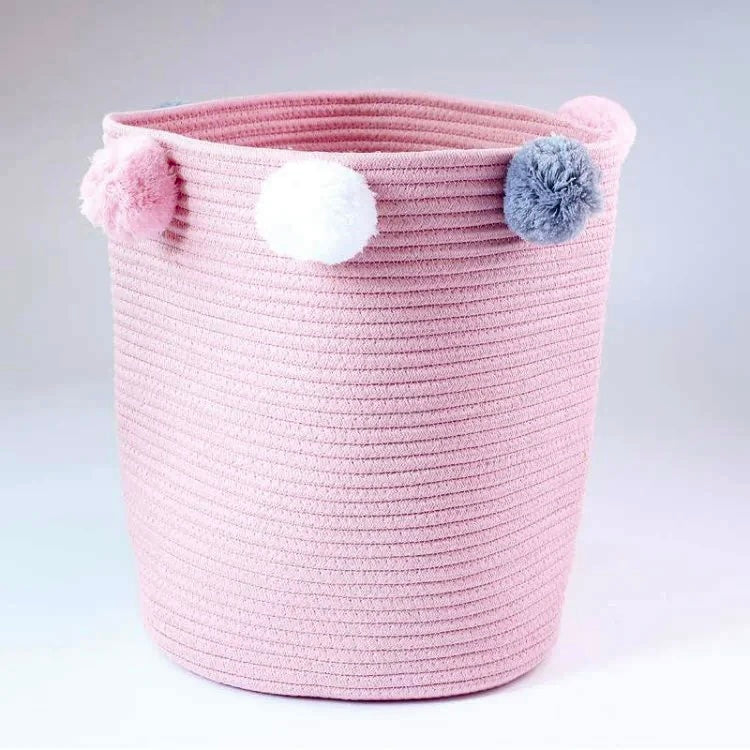 Cotton Rope Storage Basket | Pink