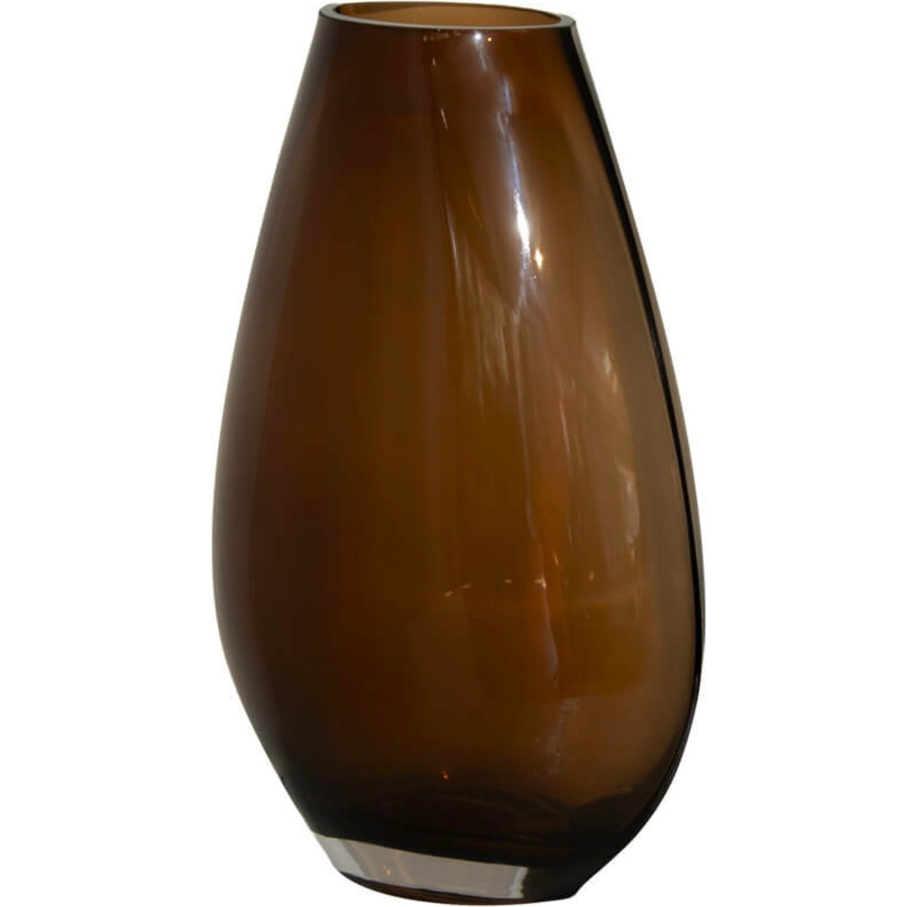 DARK AMBER VASE 25CM