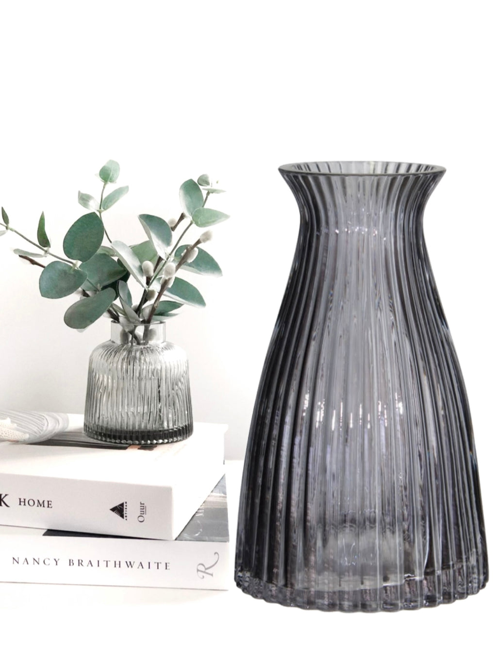 JEM GREY VASE 20CM