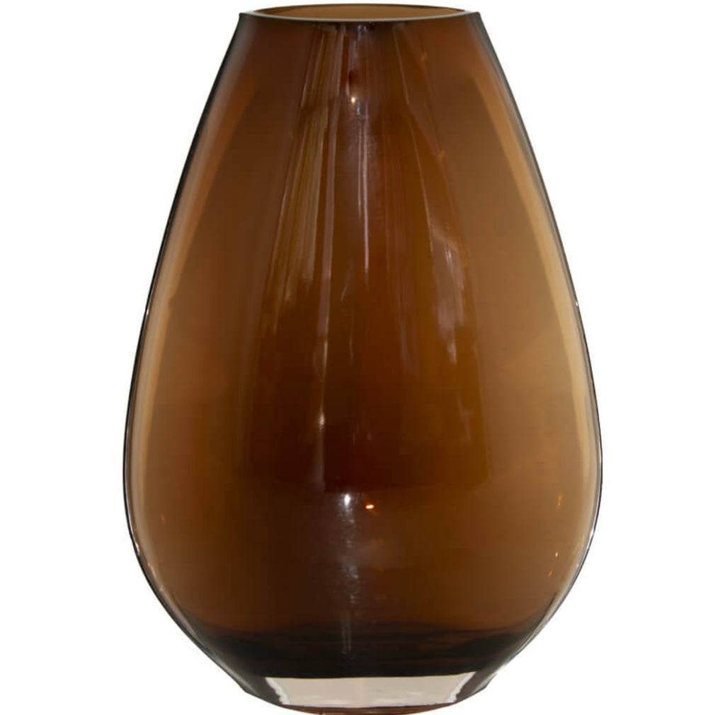 DARK AMBER VASE 25CM