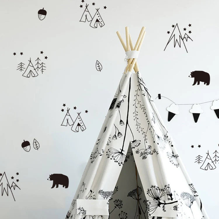 Funlife Wall Decal | Black Camping