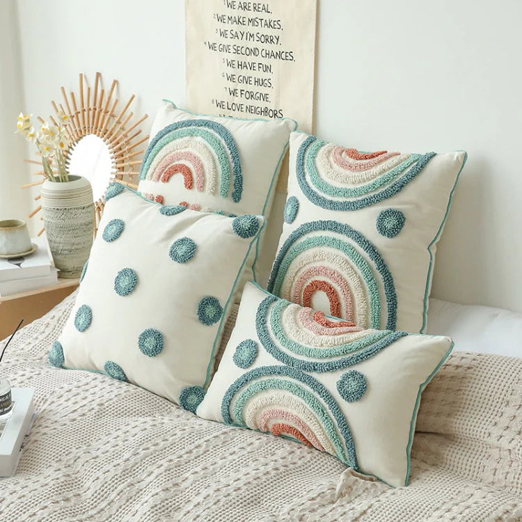 Moroccan Scatter Cushion | Cool Dot Rainbow